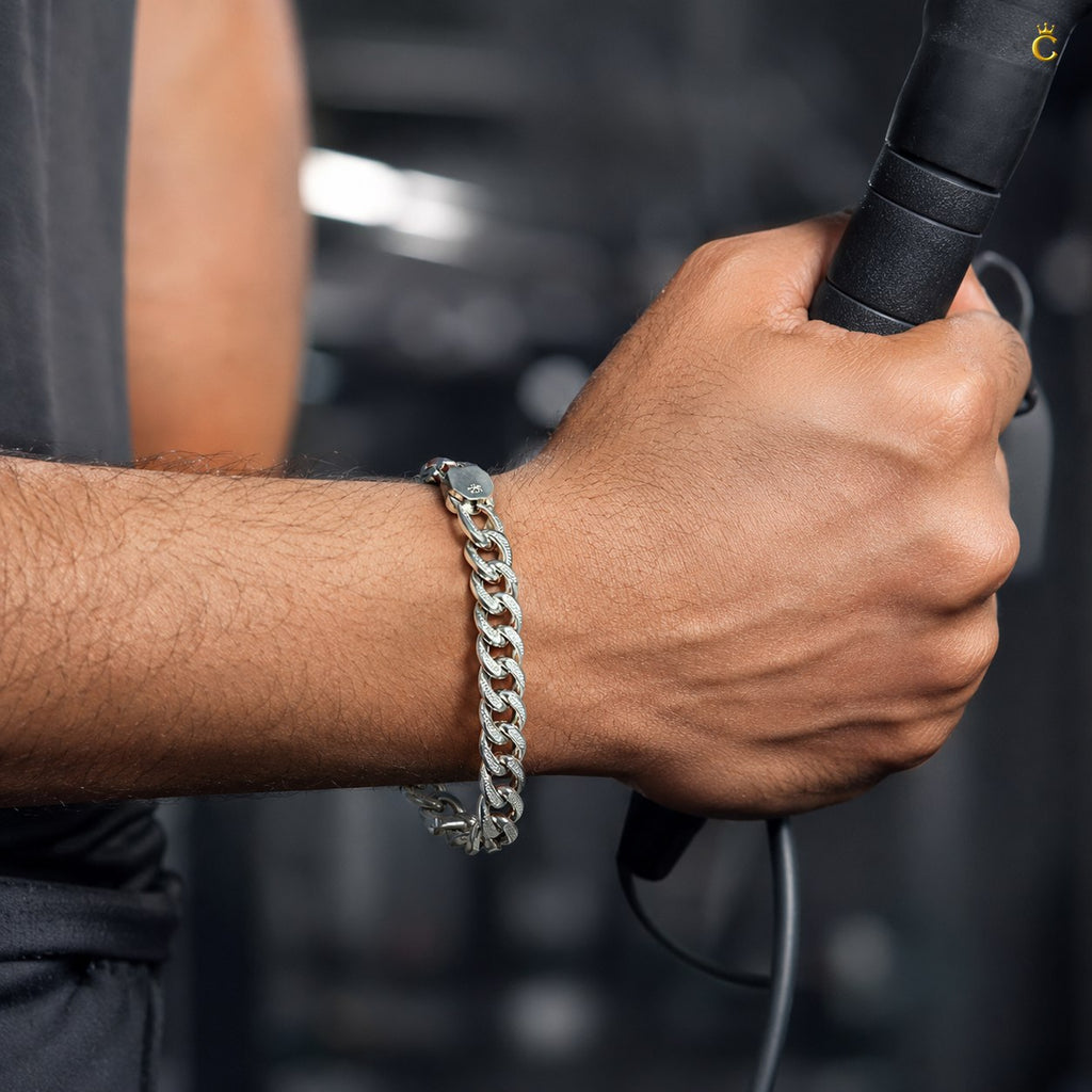 Premium Silver Cuban Link Bracelet for Men