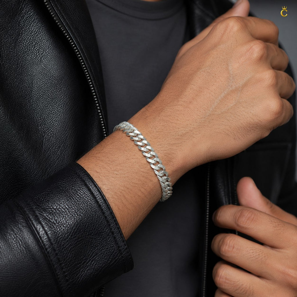 Classic Silver Cuban Curb Bracelet