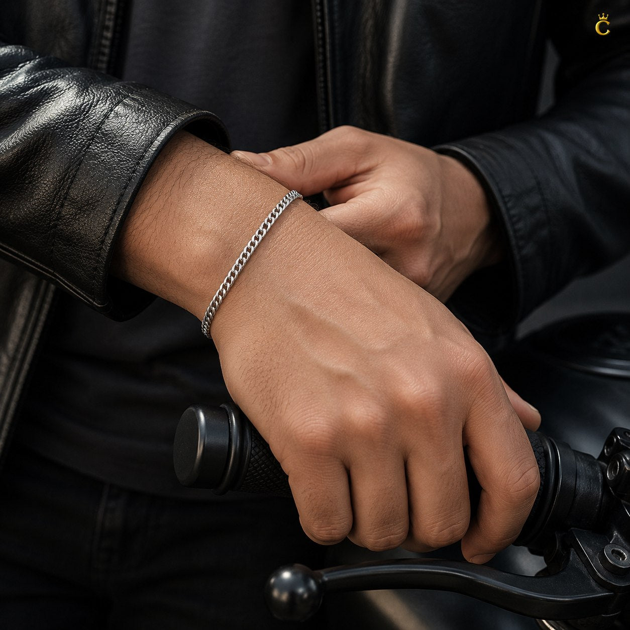 Men's Silver Classic Curb Bracelet