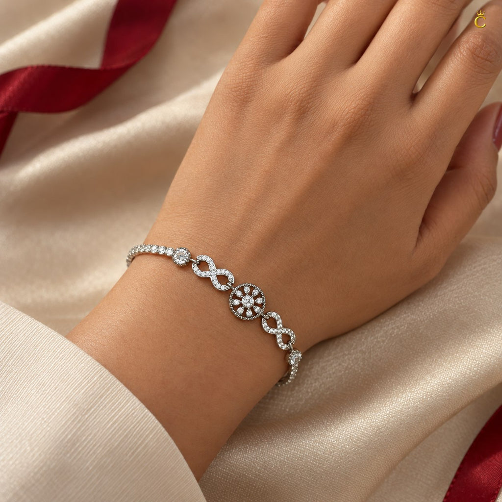 Eternal blossom infinity Silver adjustable Bracelet