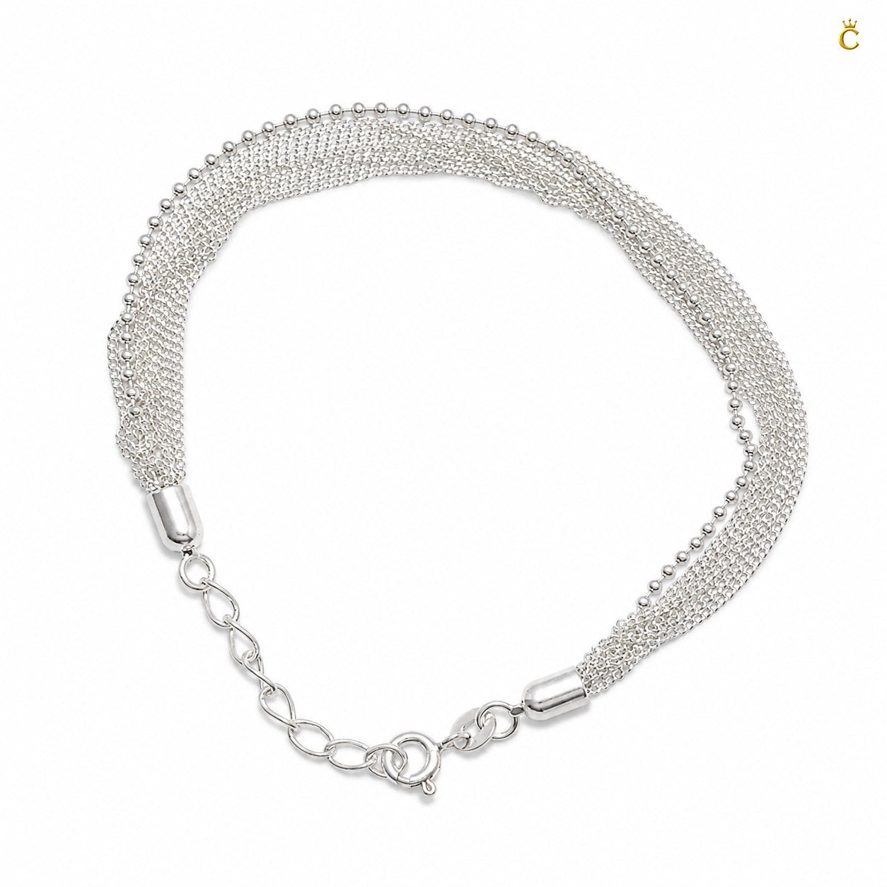 Elegant Multi Strand Silver Bracelet for Women