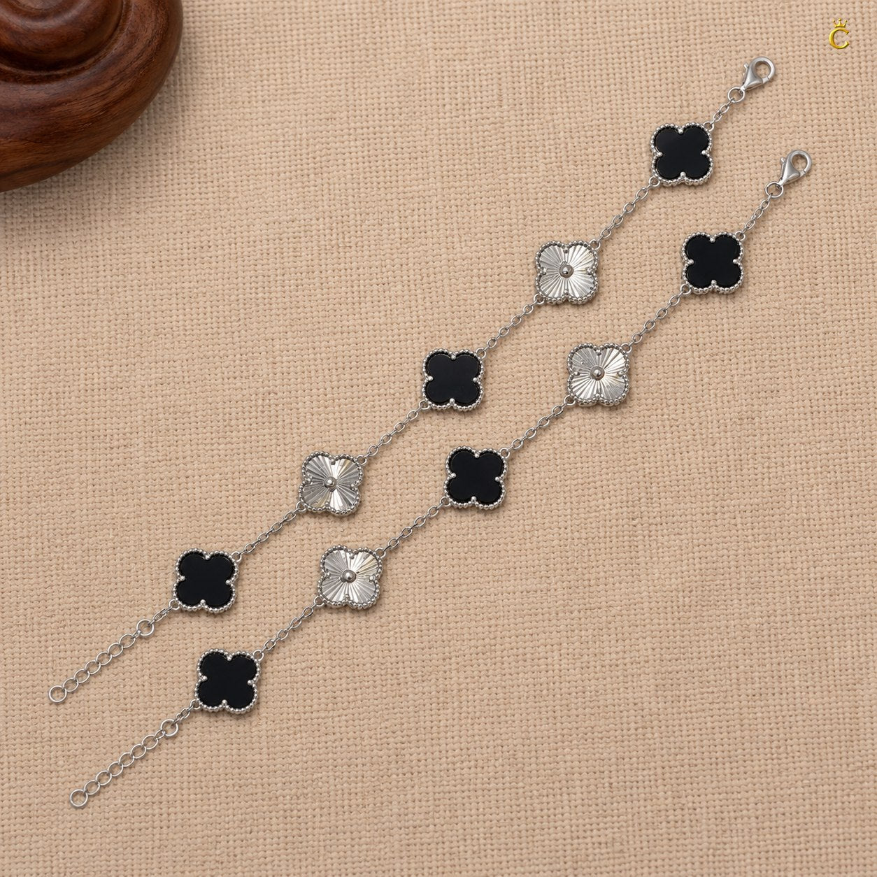 Celestora- Midnight Black Fortune Van cliff Bracelet