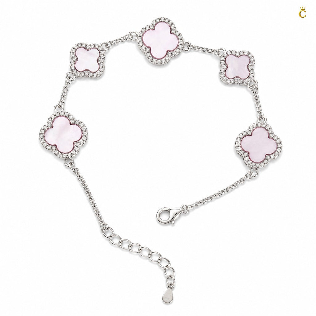 Celestora Charming Blush Clover Van cliff Bracelet