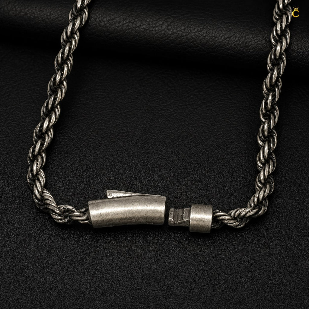 Celestora Oxidized Twisted Rope Bracelet:
