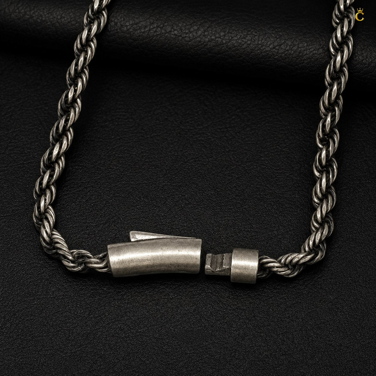 Celestora Oxidized Twisted Rope Bracelet: