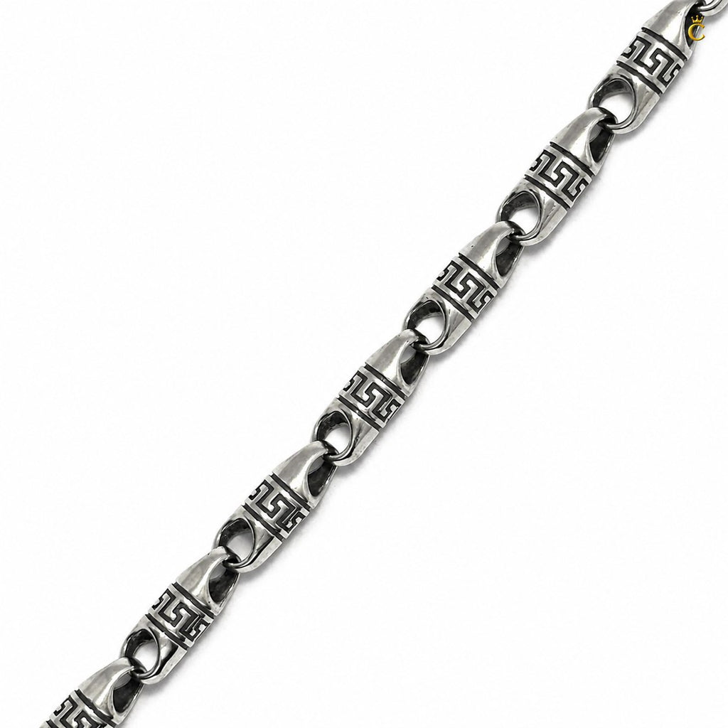 Celestora-Premium Oxidised Imperial Key link Bracelet