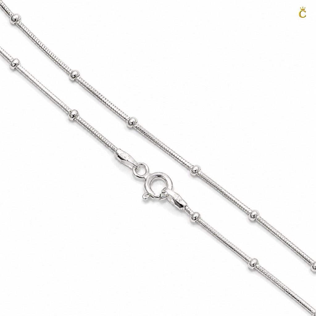 Silver Beaded Satellite Chain