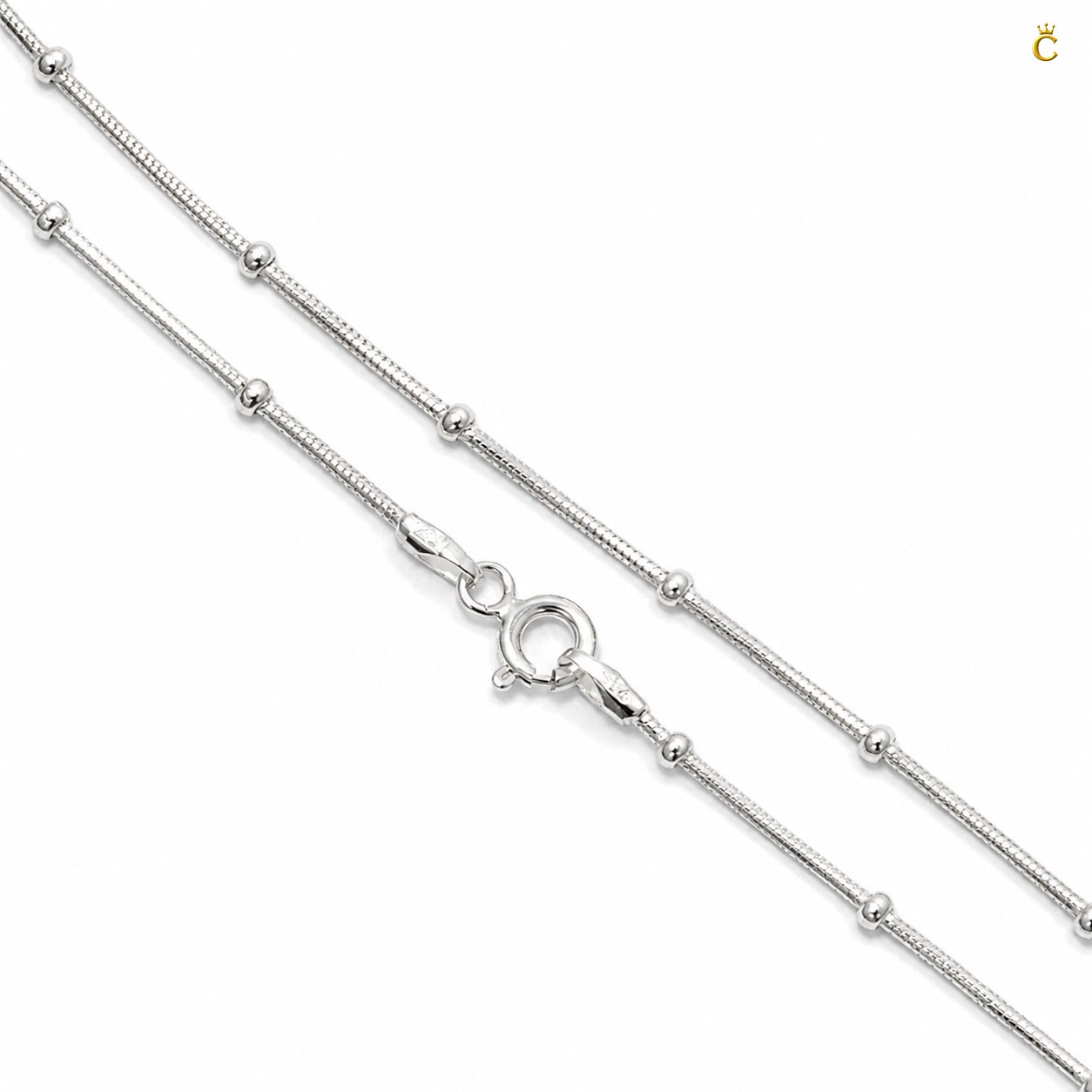 Silver Beaded Satellite Chain