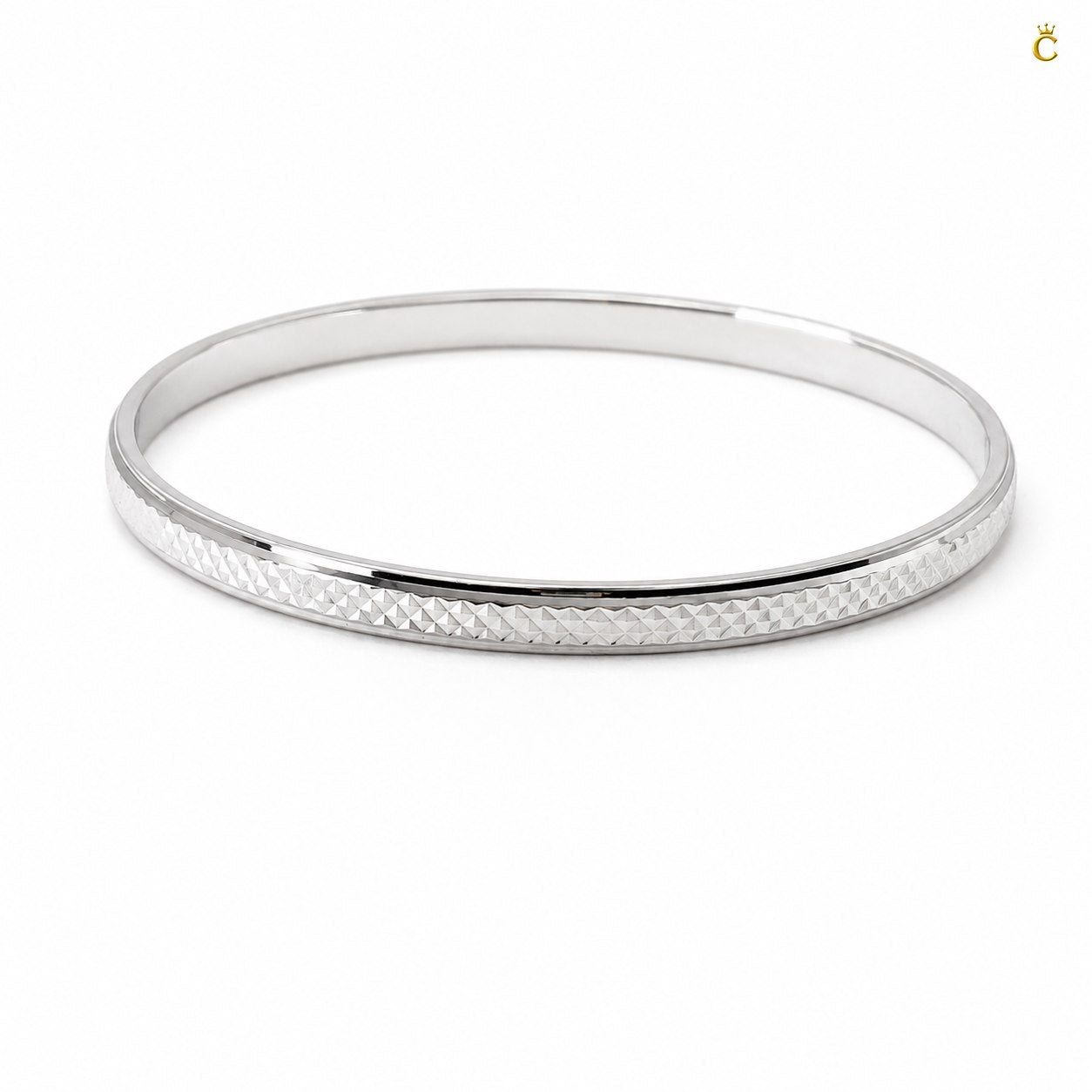Silver Textured Men's Cuff Bracelet