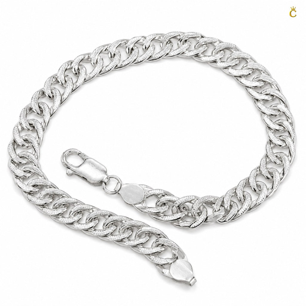 Premium Silver Cuban Link Bracelet for Men