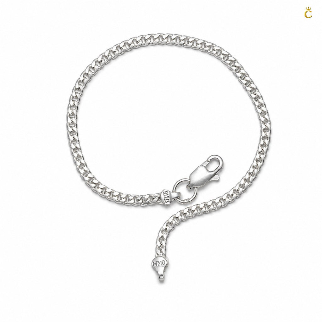 Men's Silver Classic Curb Bracelet