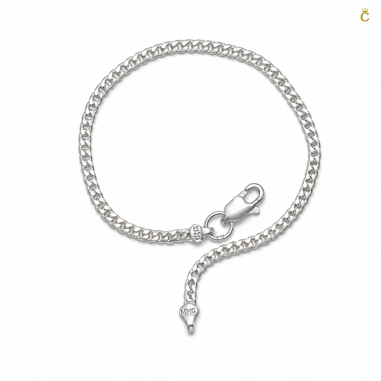 Men's Silver Classic Curb Bracelet