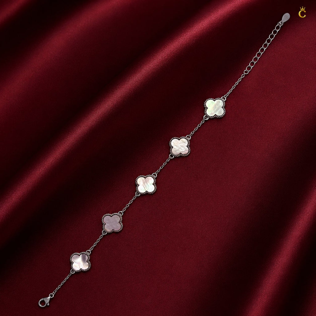 Celestora Luxurious Pink Clover Van cliff Bracelet (5 motifs)
