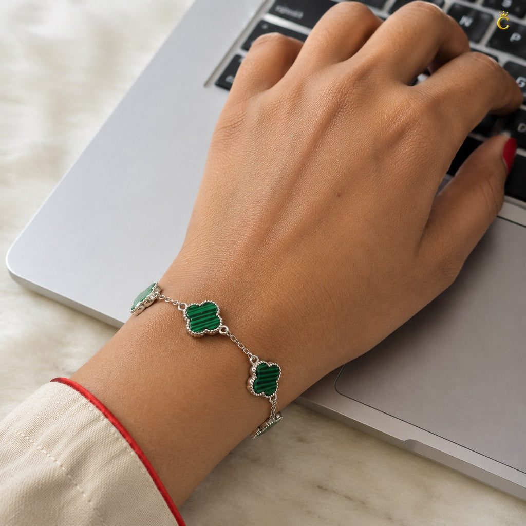 Celestora Emerald Ever-green Van cliff Bracelet