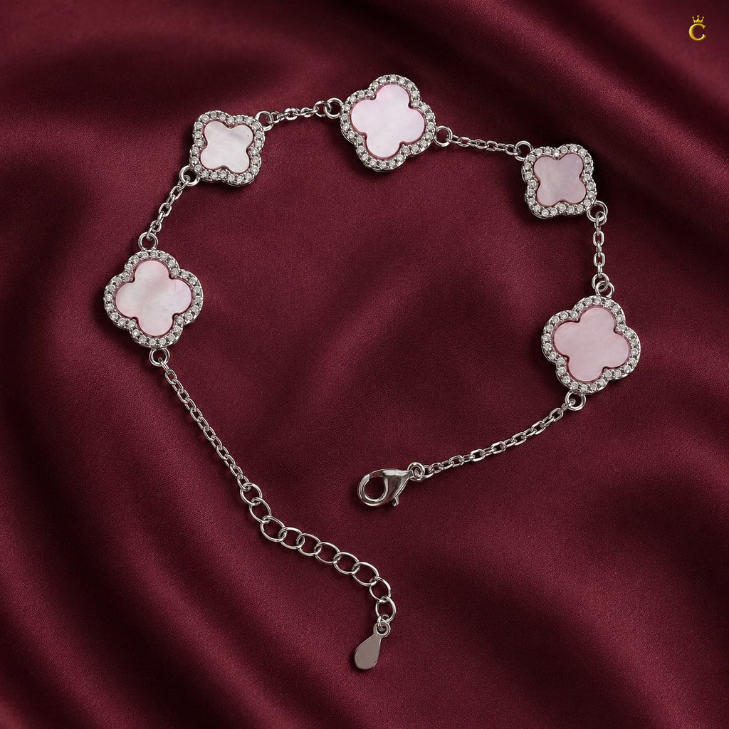 Celestora Charming Blush Clover Van cliff Bracelet