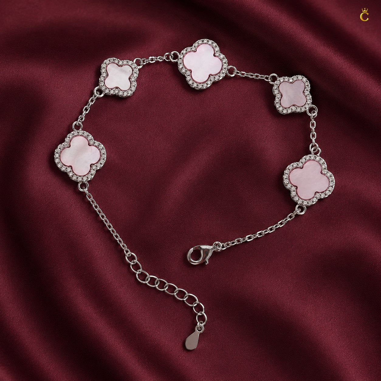 Celestora Charming Blush Clover Van cliff Bracelet