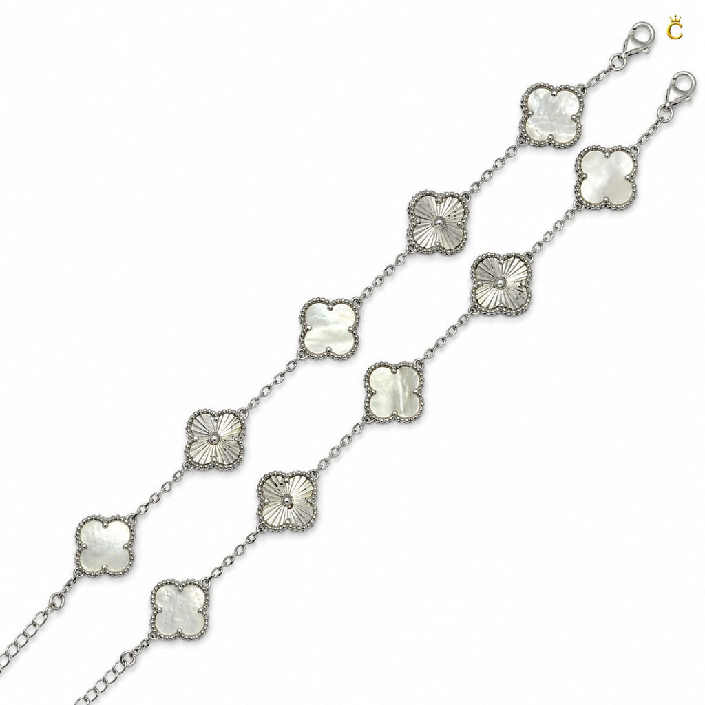 Celestora Moon Pearl Clover Van cliff Bracelet