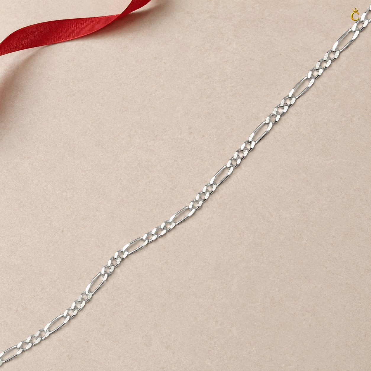 Premium Silver Figaro Chain Necklace