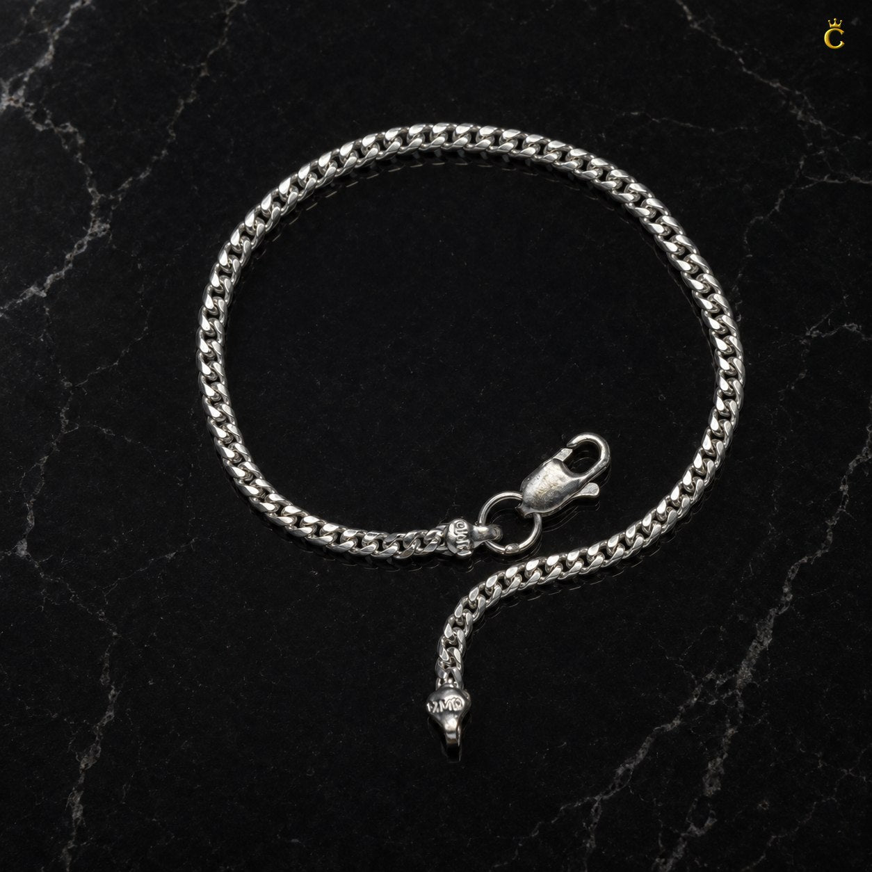 Men's Silver Classic Curb Bracelet