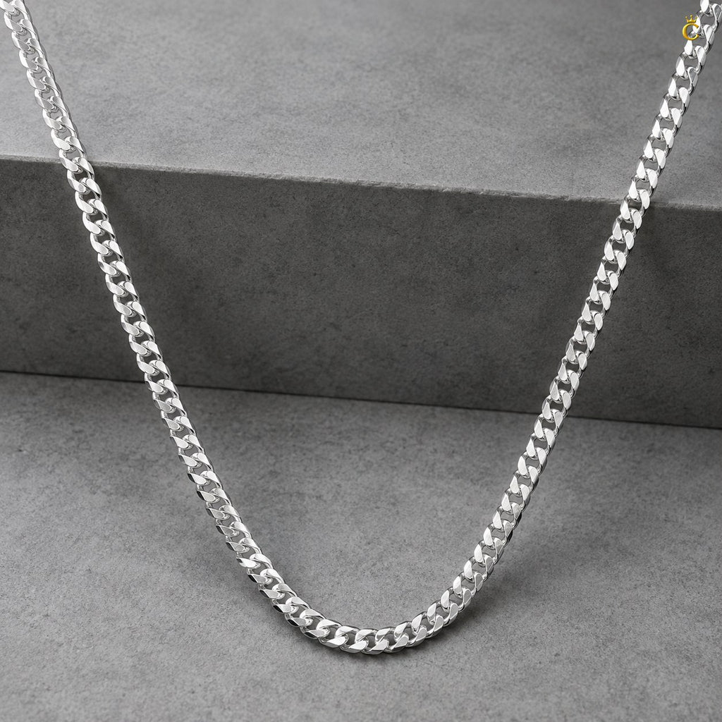 Silver Classic Everyday Curb chain 22 inches