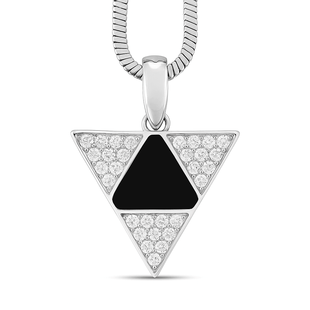 The 925 Sterling Silver Black Onyx Pendant for Power and Protection (Without Chain) - Celestora - India - - - Pendants for Men, Boys, Gift for Men, Brother, Boyfriend, Husband