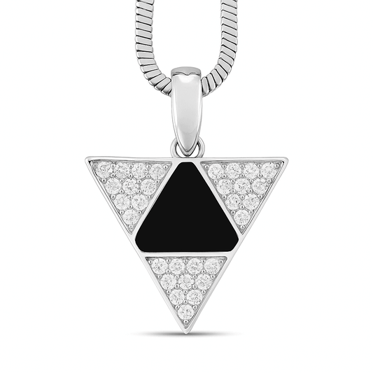 The 925 Sterling Silver Black Onyx Pendant for Power and Protection (Without Chain) - Celestora - India - - - Pendants for Men, Boys, Gift for Men, Brother, Boyfriend, Husband
