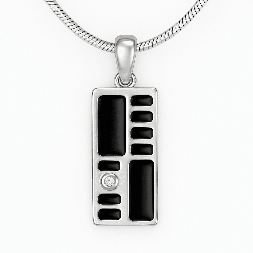 The 925 Sterling Silver Black Onyx Pendant for Power and Protection (Without Chain) - Celestora - India - - - Pendants for Men, Boys, Gift for Men, Brother, Boyfriend, Husband