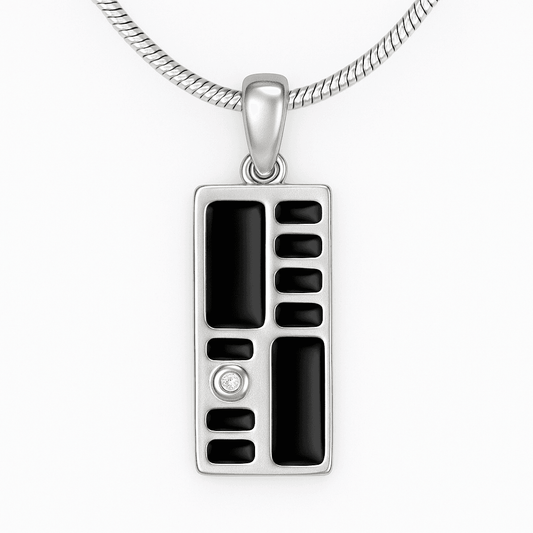 The 925 Sterling Silver Black Onyx Pendant for Power and Protection (Without Chain) - Celestora - India - - - Pendants for Men, Boys, Gift for Men, Brother, Boyfriend, Husband