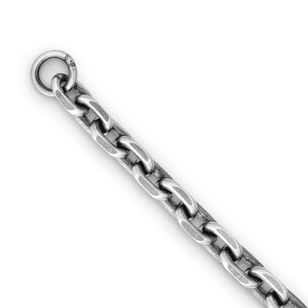 The 925 Sterling Silver Blackened Throne Chain (Rope Chain) - Celestora - India - - - Chains for Men, Boys, Gift for Men, Brother, Boyfriend, Husband