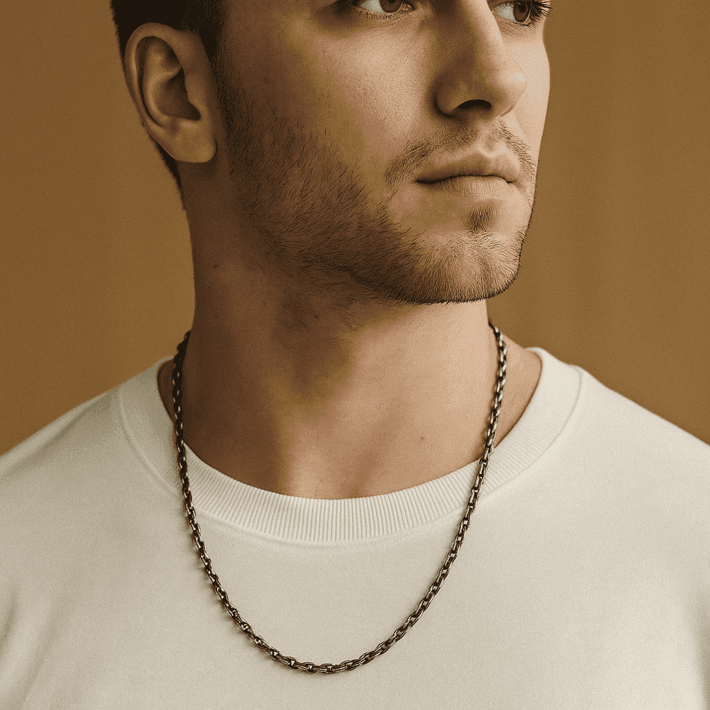 The 925 Sterling Silver Blackened Throne Chain (Rope Chain) - Celestora - India - - - Chains for Men, Boys, Gift for Men, Brother, Boyfriend, Husband