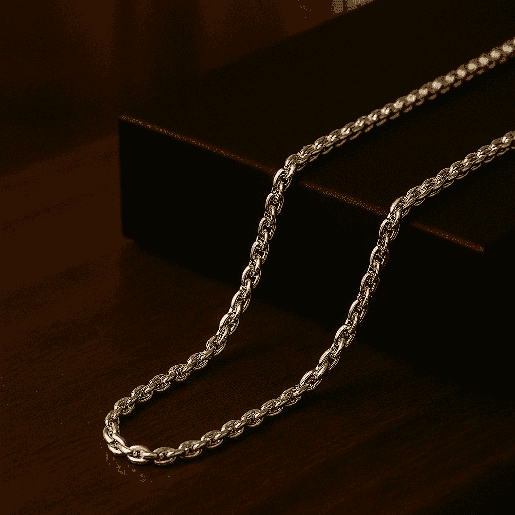 The 925 Sterling Silver Vanguard Chain | Cable Chain - Celestora - India - 20 inches - - Chains for Men, Boys, Gift for Men, Brother, Boyfriend, Husband