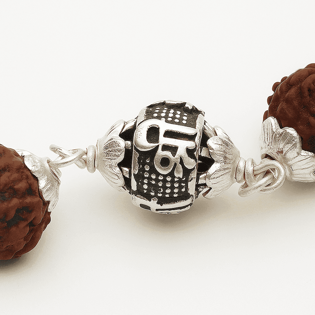 The 925 Sterling Silver Spiritual Authentic Rudraksha Bead Bracelet | Unisex | Gift, Spiritual, Healing, Rakshabandhan, Positive Energy - Celestora - India - Shree - - Bracelet for Men, Boys, Gift for Men, Brother, Boyfriend, Husband