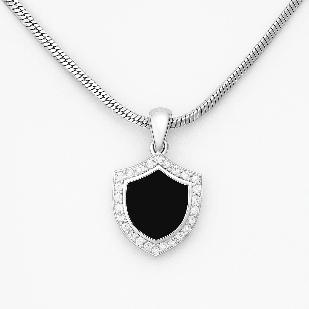The 925 Sterling Silver Black Onyx Pendant for Power and Protection (Without Chain) - Celestora - India - - - Pendants for Men, Boys, Gift for Men, Brother, Boyfriend, Husband