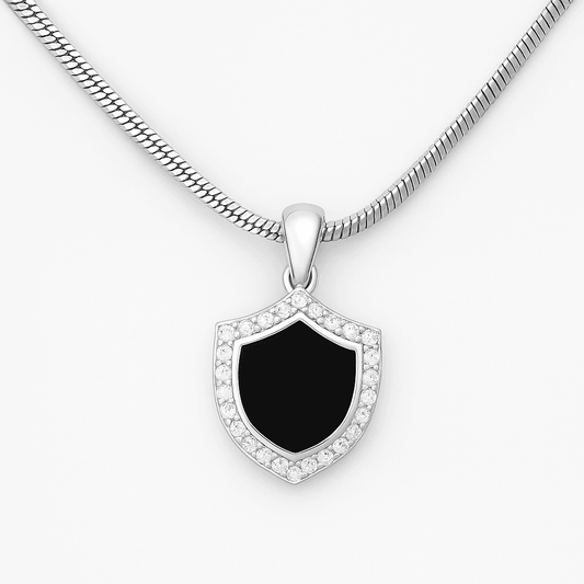 The 925 Sterling Silver Black Onyx Pendant for Power and Protection (Without Chain) - Celestora - India - - - Pendants for Men, Boys, Gift for Men, Brother, Boyfriend, Husband