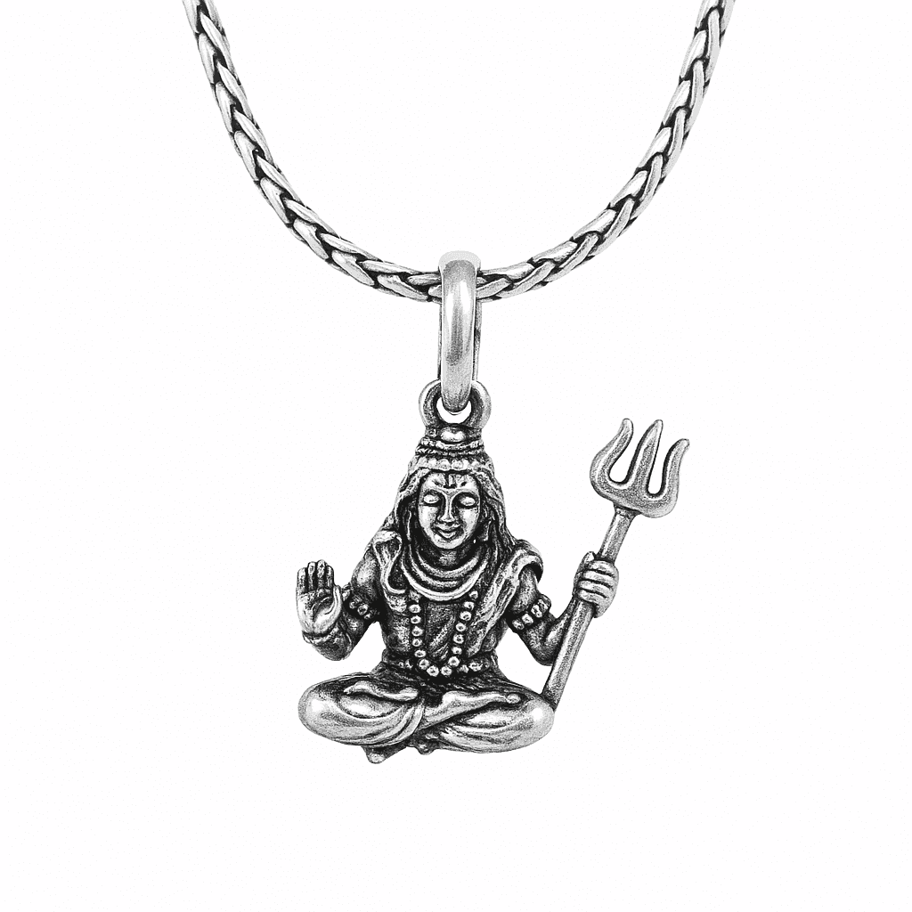 The 925 Sterling Silver Shiva Pendant | Unisex | Without Chain - Celestora - India - Shiva's Gaze - - God Pendant for Men, Boys, Gift for Men, Brother, Boyfriend, Husband