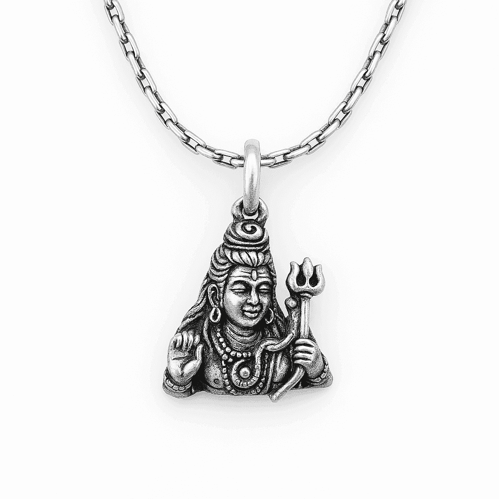 The 925 Sterling Silver Shiva Pendant | Unisex | Without Chain - Celestora - India - Shiva's Power - - God Pendant for Men, Boys, Gift for Men, Brother, Boyfriend, Husband