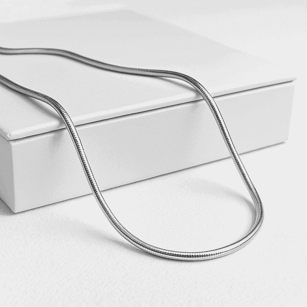 The 925 Sterling Silver Echo Chain | Snake Chain - Celestora - India - 20 inches | Lobster Clasp - men - Chains