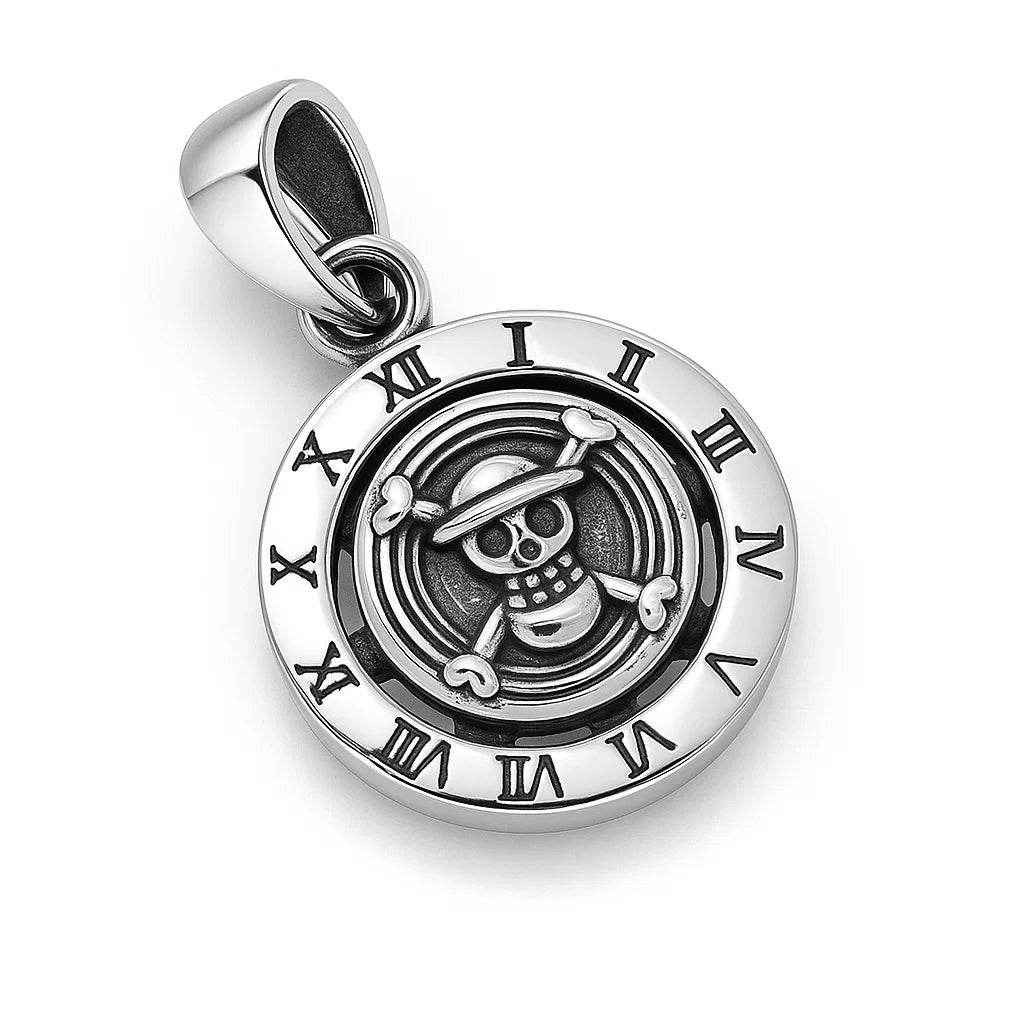 The 925 Sterling Silver Crown of the Afterlife Pendant (Rotating Skull, Limited Edition, Single Piece, Without Chain) - Celestora - India - - - Pendants for Men, Boys, Gift for Men, Brother, Boyfriend, Husband