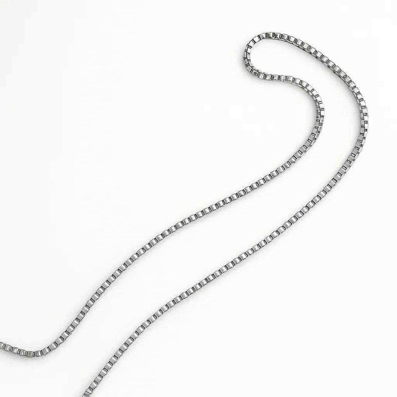 The 925 Sterling Silver Emperor Box Chain - Celestora - India - 20 inches - men - Chains