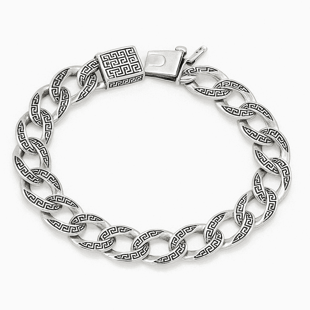 The 925 Sterling Silver Cuban Bracelet - Celestora - India - Victory - - Bracelet for Men, Boys, Gift for Men, Brother, Boyfriend, Husband
