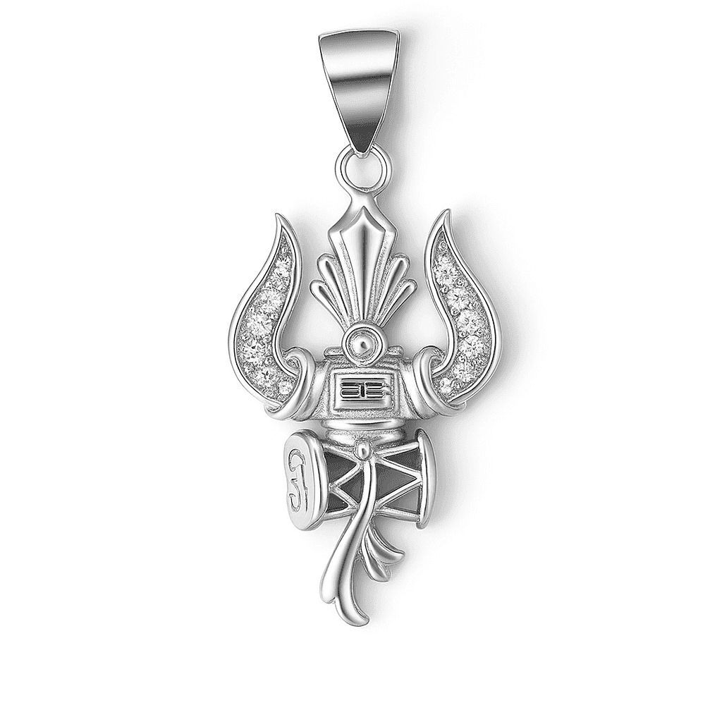 The 925 Sterling Silver Shiva's Trident Pendant | Without Chain - Celestora - India - Rudra (Oxidized) - - God Pendant for Men, Boys, Gift for Men, Brother, Boyfriend, Husband