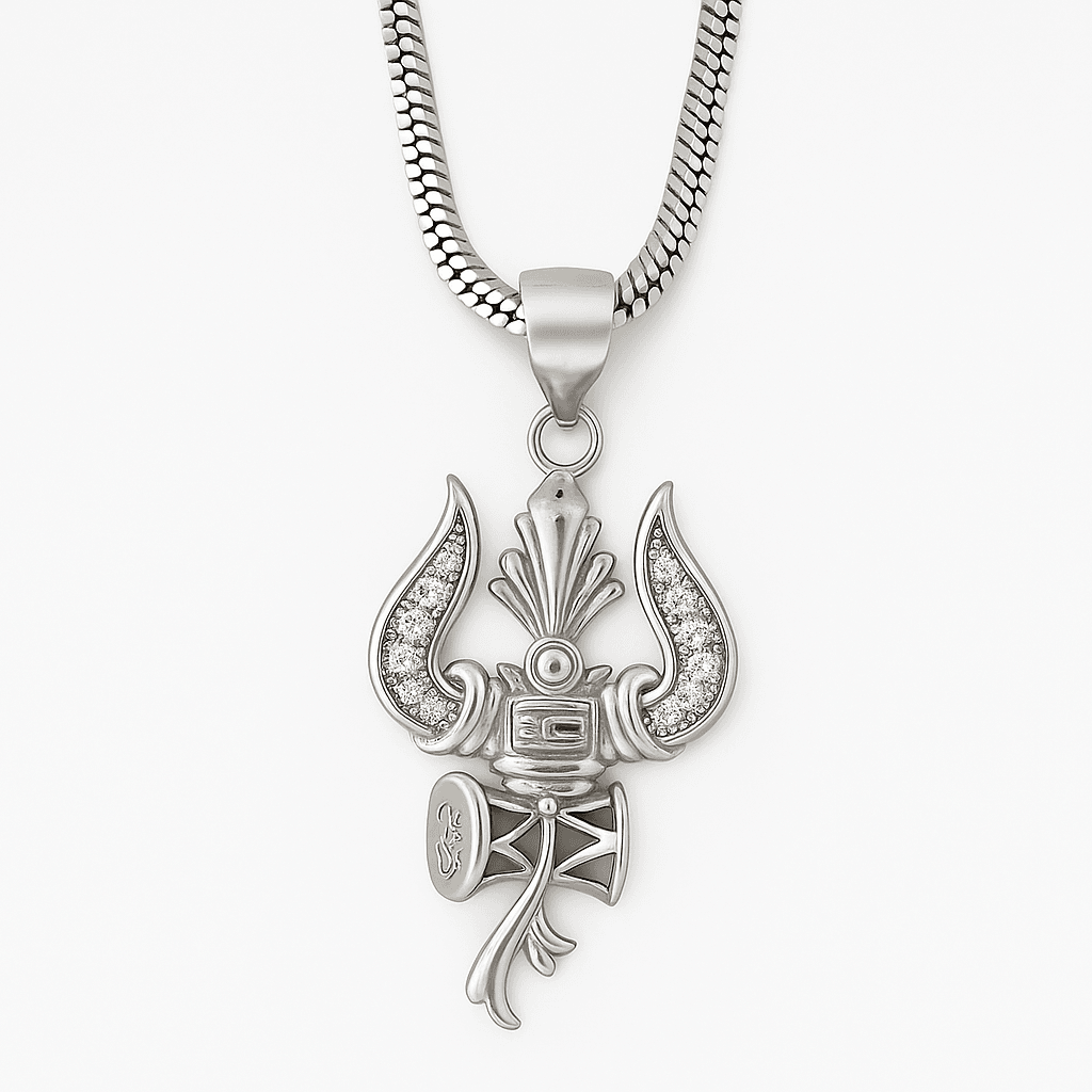 The 925 Sterling Silver Shiva's Trident Pendant | Without Chain - Celestora - India - - - God Pendant for Men, Boys, Gift for Men, Brother, Boyfriend, Husband