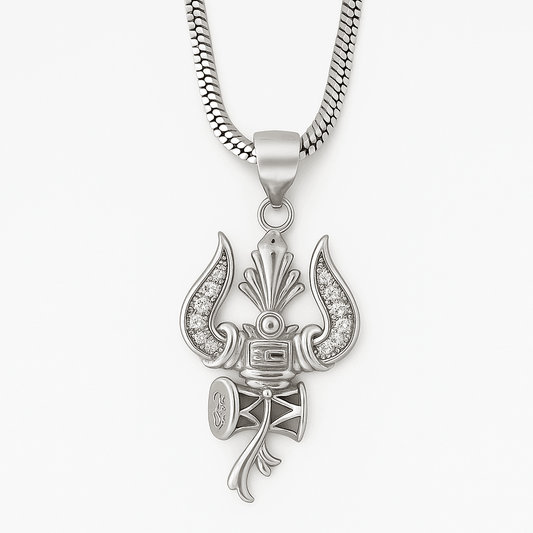 The 925 Sterling Silver Shiva's Trident Pendant | Without Chain - Celestora - India - - - God Pendant for Men, Boys, Gift for Men, Brother, Boyfriend, Husband