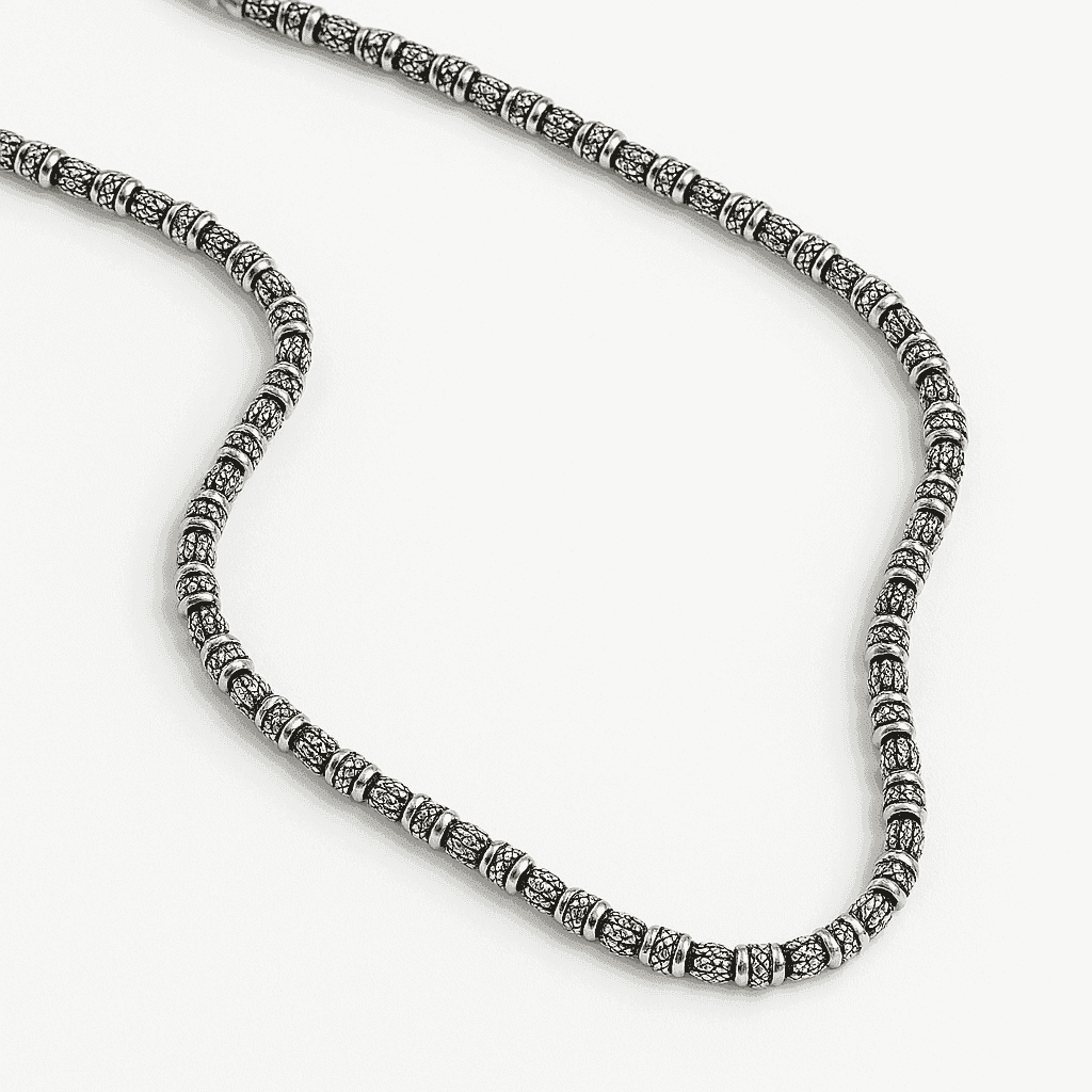 The 925 Sterling Silver Twin-Link Chain - Celestora - India - Twin / 20 inches - - Chains for Men, Boys, Gift for Men, Brother, Boyfriend, Husband
