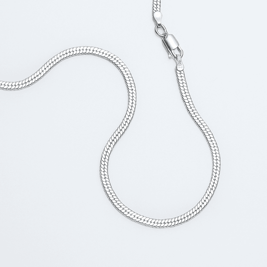 The 925 Sterling Silver Viper Chain | Herringbone Design - Celestora - India - - - Chains
