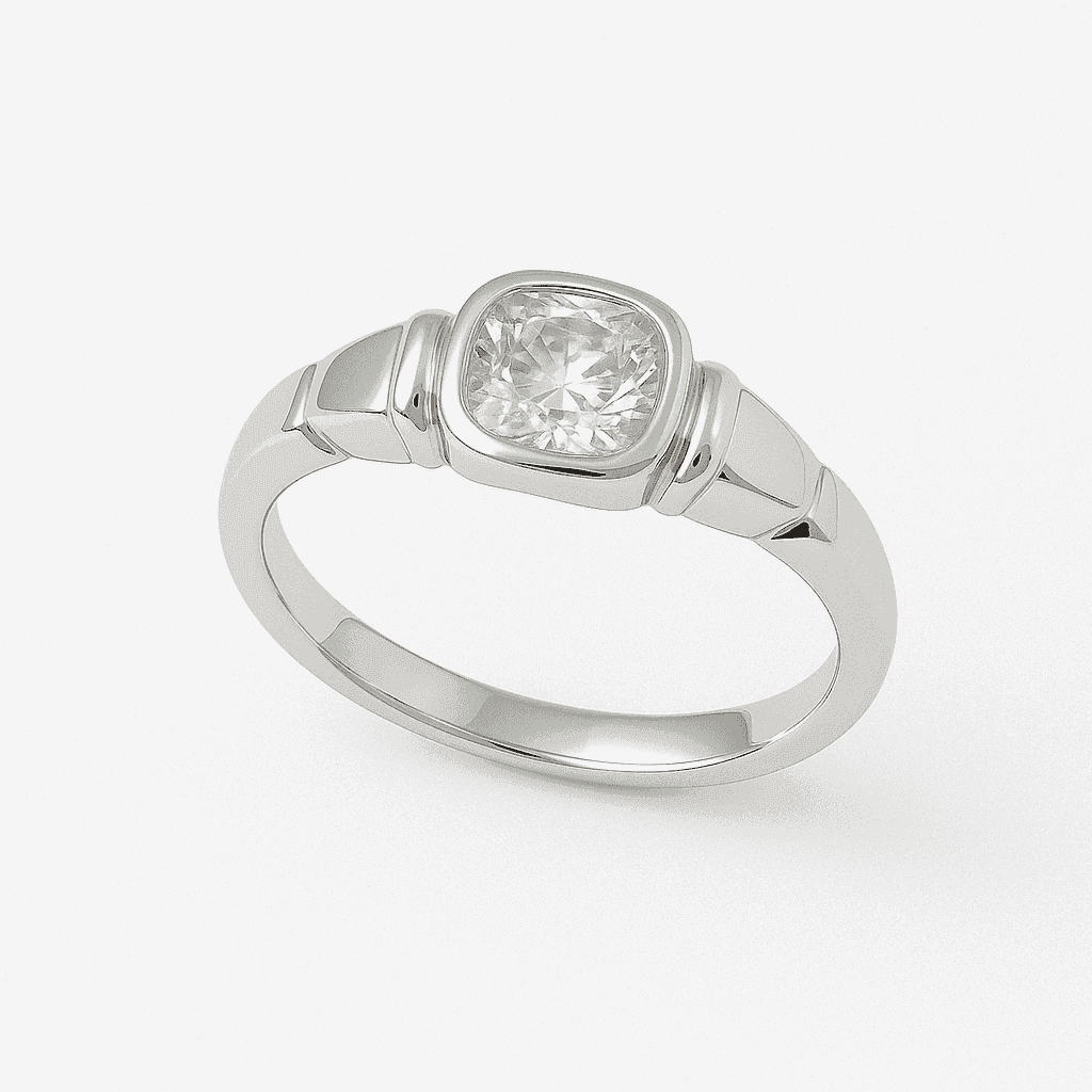 The 925 Silver Ring with Statement Rectangular Zircon Stone - Celestora - India - Heritage / 9 - - Ring for Men, Boys, Gift for Men, Brother, Boyfriend, Husband