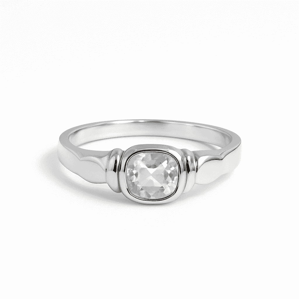 The 925 Silver Ring with Statement Rectangular Zircon Stone - Celestora - India - Heritage / 9 - - Ring for Men, Boys, Gift for Men, Brother, Boyfriend, Husband