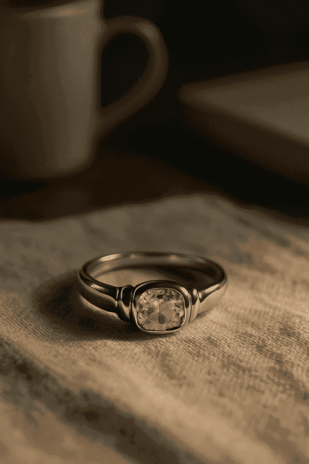 The 925 Silver Ring with Statement Rectangular Zircon Stone - Celestora - India - Heritage / 9 - men - Ring